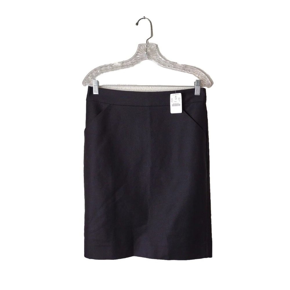 J Crew Skirt Womens 6 The Pencil Pockets Slit Black Office Professional